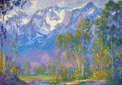 Harry Raymond Henry, Crags of the Skyline, Above Lone Pine, Muir Camp, oil on canvas