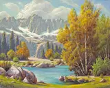 Sierra Glory by Paul Grimm, oil on canvas, offered Apr 2008
