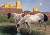 Paul Valentine Lantz, Broom Tails at Desert Spring, 1973, oil on masonite