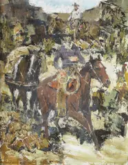 James Colt, On the Mogollon Rim, acrylic on canvas on board