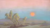 Ferdinand Burgdorff, Palm Springs Wash, Moonrise