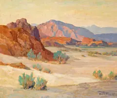 Desert Rocks by Maurice Braun, oil on canvas, sold Apr 2008