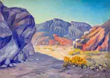 John A. Dominique, Red Rock Canyon, 1930, oil on canvas