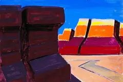 Monument Valley by Conrad Buff, oil on board, sold Apr 2008