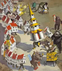 Julius Moessel, The Parade, 1937, oil on canvas