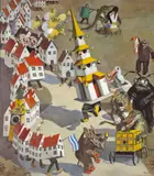 Julius Moessel, The Parade, 1937, oil on canvas