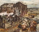 Maurice Logan, Wash Day (Slough Dwellers), oil on canvas