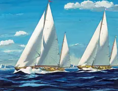 Hardie Gramatky, Racing the Wind, watercolor and gouache on paper