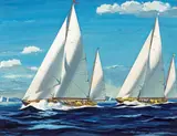 Hardie Gramatky, Racing the Wind, watercolor and gouache on paper