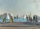 Château d'If by Emil Kosa Jr., oil on canvas, sold Apr 2008