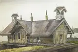 James Patrick, Old Sailor's Haven, New York City, 1939, watercolor on paper