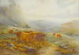 Harry Stinton: A fine watercolour, Early 20th century.