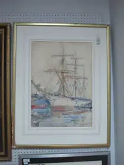 Rowland Henry Hill, Masted Boat in...