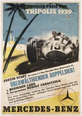 Walter Gotschke, Poster Mercedes - Benz, 1939, Lithography on paper