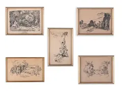 Karel Špillar, Series - Garden of Eden, 1930, Lithography on paper