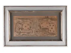 Still Life with Cards by Jaroslav Benda, 20th century, Pen and tempera on paper, sold Oct 2021