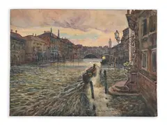 František X. Procházka, Themes from Travels, 1929, Watercolour, paper, oil on cardboard