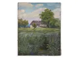 Karel Langer, Landscape with a Brook, Before 1910, Oil on canvas