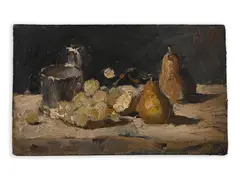 Andrej Bělocvětov, Still Life with Grapes and Pears, Early 20th century, Oil on wood
