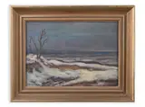 Ota Bubeníček, Winter Landscape, First half of 20th century, Oil on cardboard