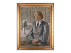 Jaroslav Král, Portrait of a Woman with Collar, 1937, Oil on canvas