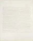 Walter Leblanc, Twisted Strings, 23F X 1026, 1960, Fäden, gespannt und gedreht und Latexfarbe auf Leinwand