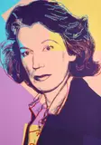 Mildred Scheel by Andy Warhol, 1980, Farbserigrafie mit Diamantenstaub auf Büttenkarton, sold Nov 2024