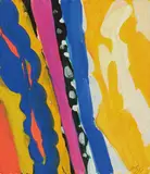 Ernst Wilhelm Nay, Dominant Gelb, 1967, Gouache auf Karton