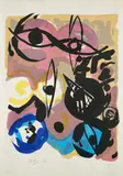 Ernst Wilhelm Nay, Farblitho 1964 - 3, 1964, Farbserigrafie auf Japan