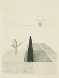 David Hockney, Rapunzel growing in the garden (Aus: Six fairy tales from the Brothers Grimm)