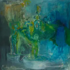 Clemens Kaletsch, "Meeting I", 1992, Öl auf Leinwand