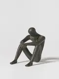 Karl-Heinz Krause, Sitzender, 1963, Bronze, braun und partiell grün patiniert