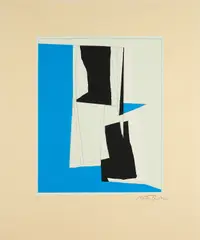Richard Mortensen, Houlgate, 1960, Farbserigrafie auf leichtem Karton