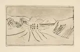 Zoran Mušič, Paesaggio sense, 1949, Kaltnadel auf BFK RIVES (Wasserzeichen)