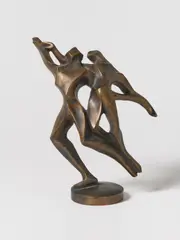 Edith Peres-Lethmate, Eistanz, Bronze, braun patiniert