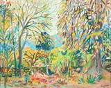 Robert Savary, L'automne en Ile de France, Öl auf Leinwand