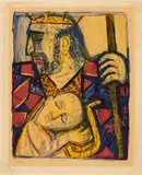 Otto Dix, Saul und David, 1958, Farblithografie auf Van Gelder Zonen Maschinenbütten (Wasserzeichen)