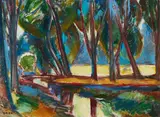 Jean Dries, Bords de la Nesque, 1971, Öl auf Leinwand