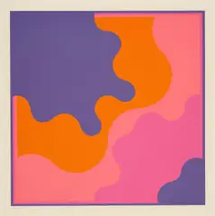 Karl Gerstner, Aus: Art Scene Düsseldorf, 1971, Farbserigrafie auf Karton