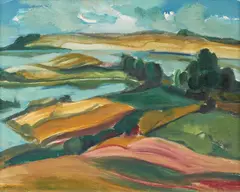 Max Kaus, "Carwitz II", 1921, Öl auf Leinwand