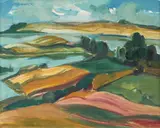 Max Kaus, "Carwitz II", 1921, Öl auf Leinwand