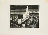 Lyonel Feininger, Benz, 2, 1928, Holzschnitt auf Japan