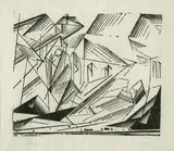 Lyonel Feininger, Zirchow (Gothic Church), 1920, Holzschnitt auf sehr dünnem Japan