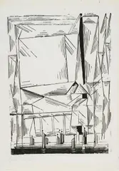 Lyonel Feininger, Gelmeroda, 1920, Holzschnitt auf Japan
