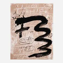 Antoni Tàpies, Untitled (from the Columbus: In Search of a New Tomorrow portfolio), 1992, screenprint in colors