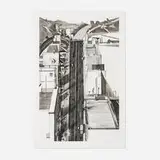 Wayne Thiebaud, Downgrade (from Recent Etchings II), 1979, etching with aquatint and drypoint
