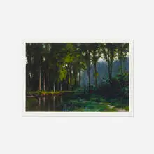 Jon Swihart, Stream Near St. Genevieve, 1990, oil on paper