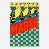 Brian Ruppel, March, 1991, acrylic on canvas laid to Masonite