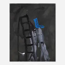 Bruce McLean, Matching Sock and Shoes, 1984, acrylic on cotton duck