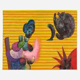 Vladimir Cora, La Piña Roja, 1993, oil on canvas